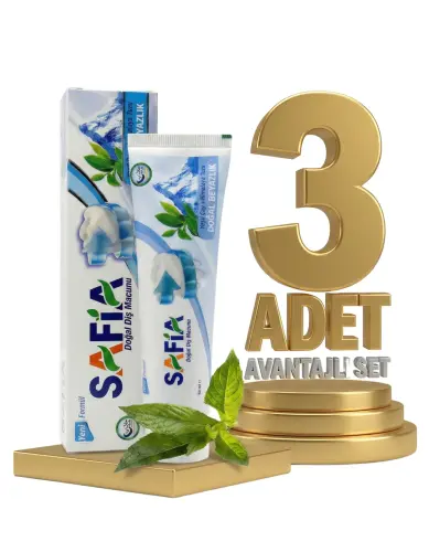 Safia Diş Macunu Yeşil Çay ve Himalaya Tuzu 3x60 ml - Safia