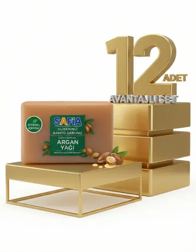 Safia Gliserinli Argan Yağlı Banyo Sabunu 12x150 Gr - SAFİA
