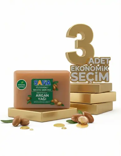 Safia Gliserinli Argan Yağlı Banyo Sabunu 3x150 Gr - SAFİA