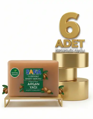 Safia Gliserinli Argan Yağlı Banyo Sabunu 6x150 Gr - SAFİA