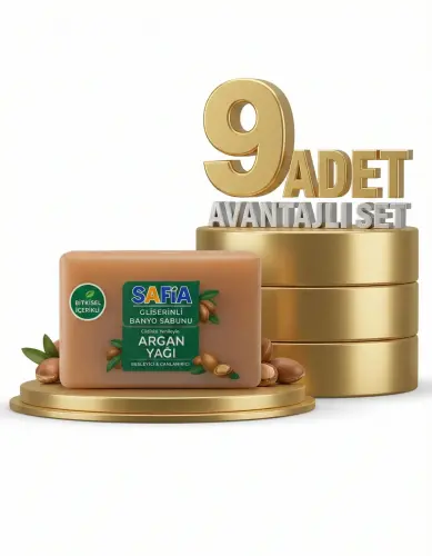 Safia Gliserinli Argan Yağlı Banyo Sabunu 9x150 Gr - SAFİA
