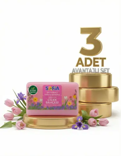 Safia Gliserinli Çiçek Bahcesi Banyo Sabunu 3x150 Gr - SAFİA