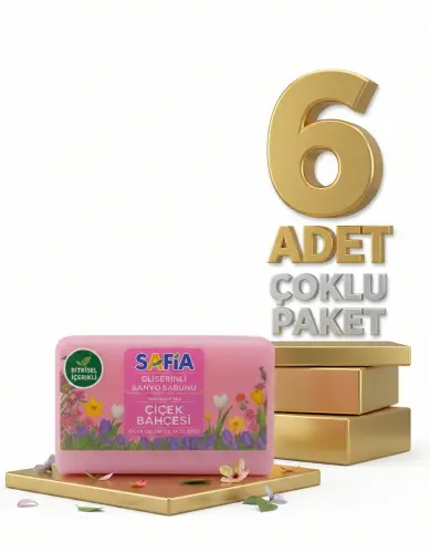 Safia Gliserinli Çiçek Bahcesi Banyo Sabunu 6x150 Gr - SAFİA