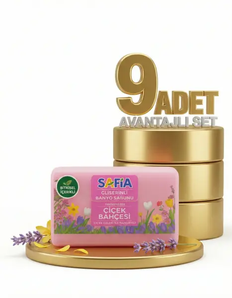 Safia Gliserinli Çiçek Bahcesi Banyo Sabunu 9x150 Gr - 1