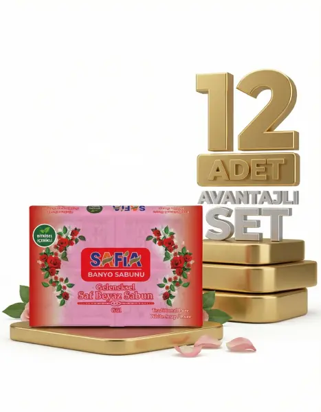 Safia Gül Banyo Sabunu 12x600 Gr - 1