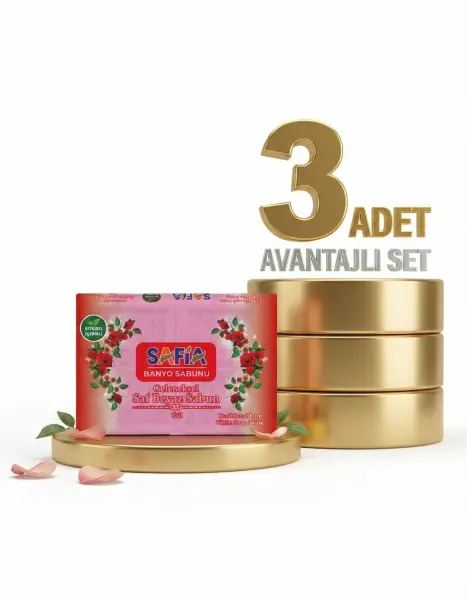 Safia Gül Banyo Sabunu 3x600 Gr - 1
