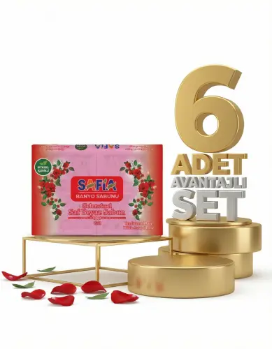 Safia Gül Banyo Sabunu 6x600 Gr - SAFİA