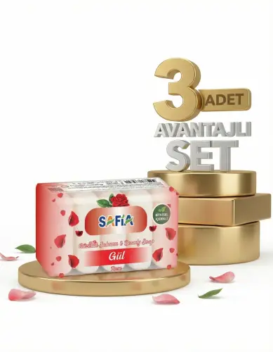 Safia Gül Güzellik Sabunu 3x275 Gr - SAFİA