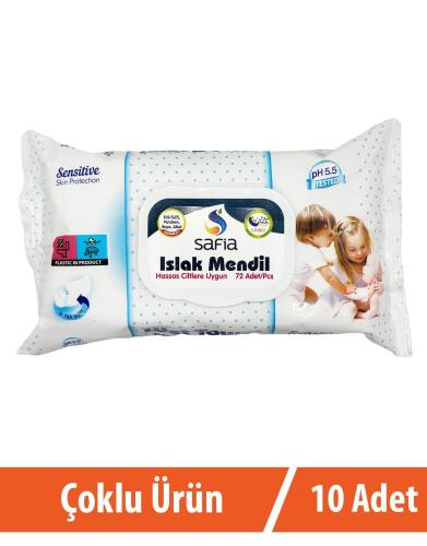 Safia Islak Mendil Yetişkin 10x72li - 1