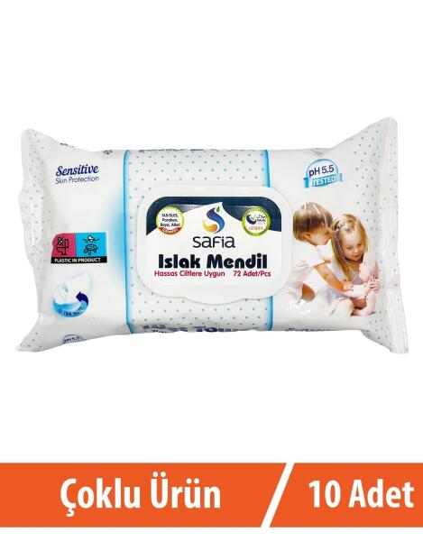 Safia Islak Mendil Yetişkin 10x72li - 1