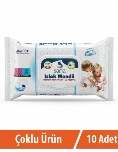 Safia Islak Mendil Yetişkin 10x72li - 1