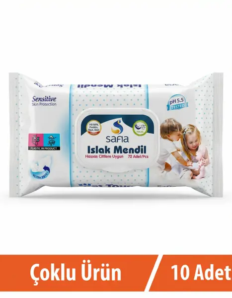 Safia Islak Mendil Yetişkin 10x72li - 1