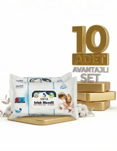 Safia Islak Mendil Yetişkin 10x72li - 2