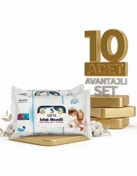 Safia Islak Mendil Yetişkin 10x72li - 2