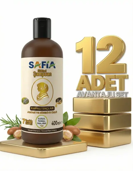 Safia Kapalı Saçlar İçin Şampuan 12x400 Ml - 1