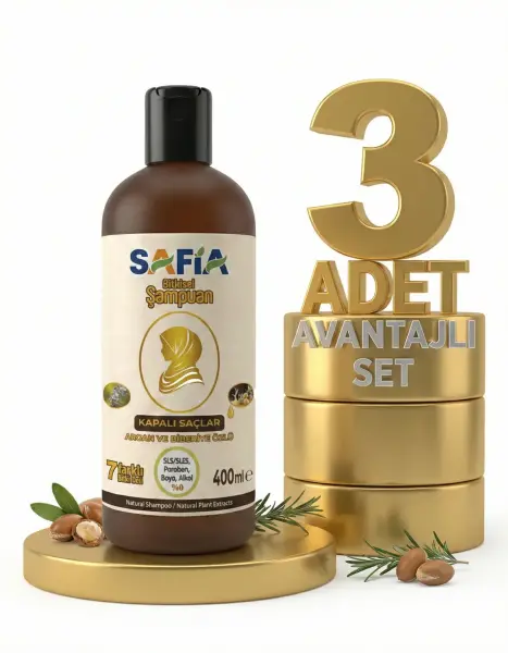 Safia Kapalı Saçlar İçin Şampuan 3x400 Ml - 2