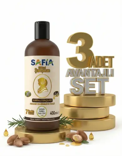 Safia Kapalı Saçlar İçin Şampuan 3x400 Ml - 1