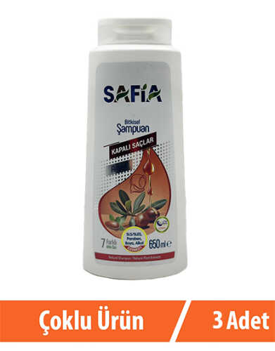 Safia Kapalı Saçlar Şampuan 3x650 Ml - 1