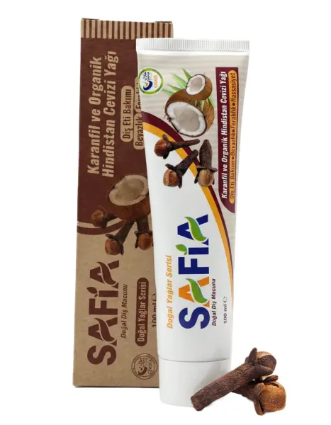 Safia Karanfil ve Hindistan Cevizli Organik Diş Macunu 100 Ml - 1