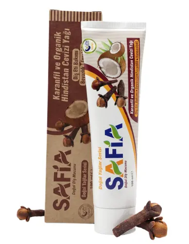 Safia Karanfil ve Hindistan Cevizli Organik Diş Macunu 100 Ml - Safia
