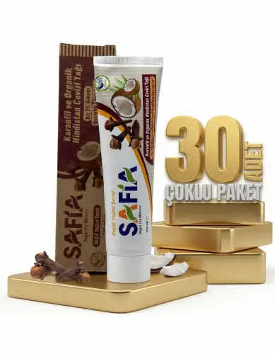 Safia Karanfil ve Hindistan Cevizli Organik Diş Macunu 30x100 Ml - 1