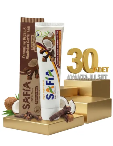 Safia Karanfil ve Hindistan Cevizli Organik Diş Macunu 30x100 Ml - 1