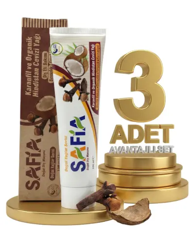 Safia Karanfil ve Hindistan Cevizli Organik Diş Macunu 3x100 Ml - Safia