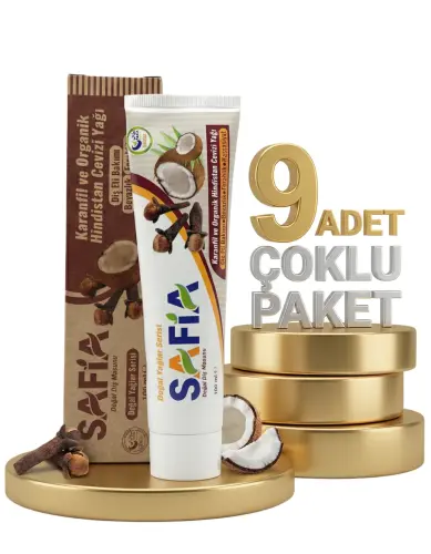 Safia Karanfil ve Hindistan Cevizli Organik Diş Macunu 9x100 Ml - Safia
