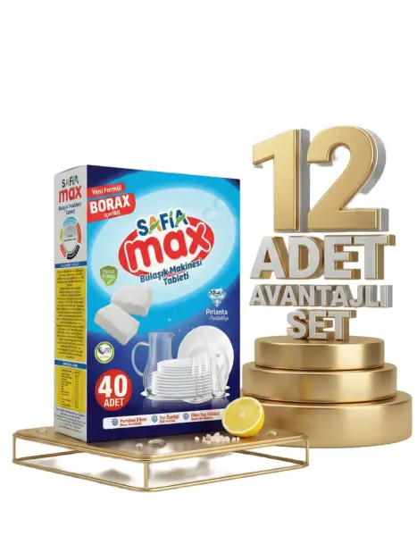 Safia Max Bulaşık Makina Tableti 12x40lı - 1