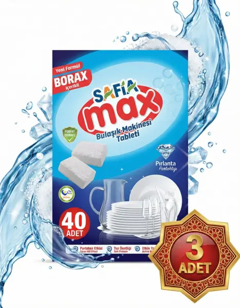 Safia Max Bulaşık Makina Tableti 3x40lı - 2
