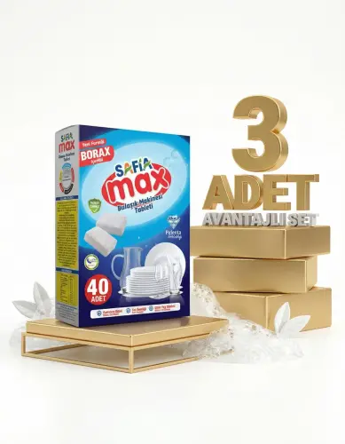 Safia Max Bulaşık Makina Tableti 3x40lı - 1