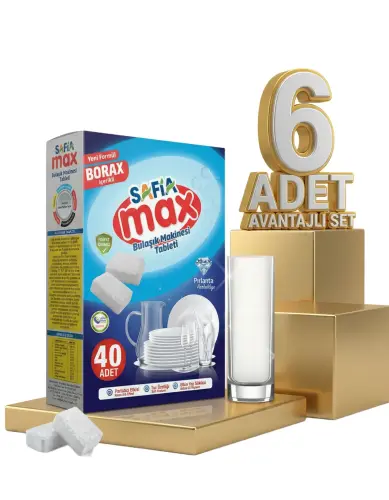 Safia Max Bulaşık Makina Tableti 6x40lı - Safia