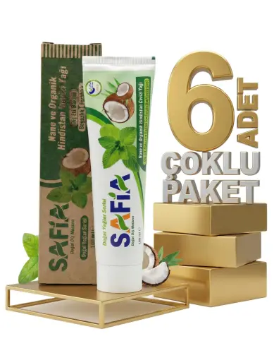 Safia Nane ve Hindistan Cevizli Organik Diş Macunu 6x100 Ml - Safia