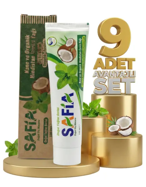 Safia Nane ve Hindistan Cevizli Organik Diş Macunu 9x100 Ml - 1
