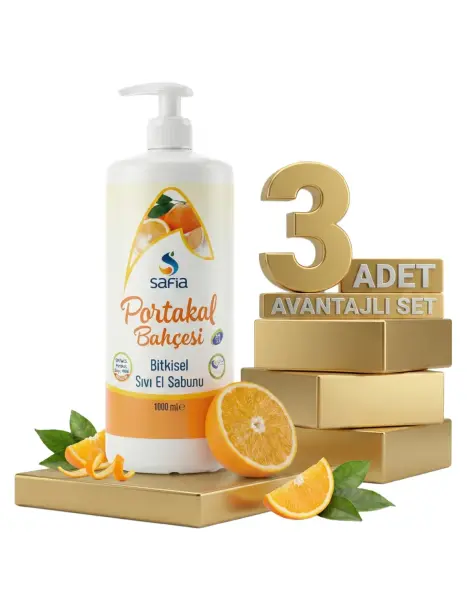 Safia Portakal Bahçesi Sıvı Sabun 3x1 Lt - 1