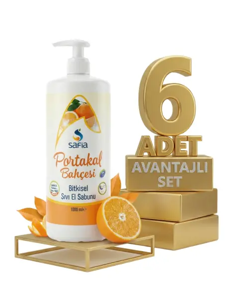 Safia Portakal Bahçesi Sıvı Sabun 6x1 Lt - 1