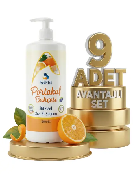 Safia Portakal Bahçesi Sıvı Sabun 9x1 Lt - 1