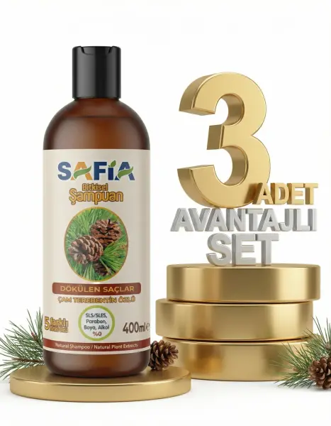 Safia Saç Dökülmesine Karşı Şampuan 3x400 Ml - 1