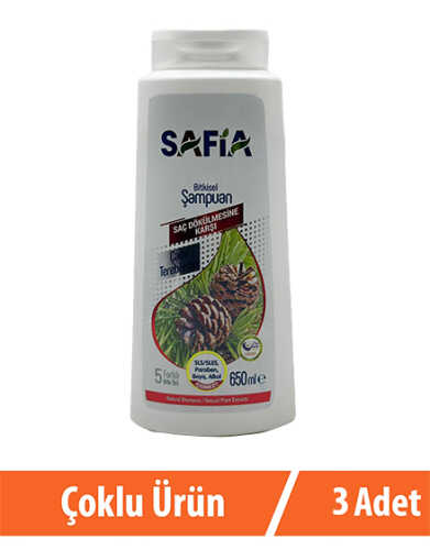Safia Saç Dökülmesine Karşı Şampuan 3x650 Ml - Safia