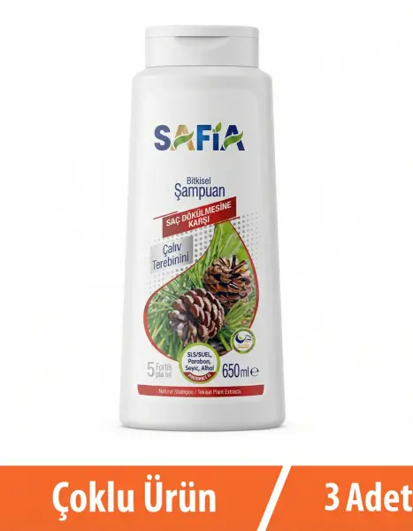 Safia Saç Dökülmesine Karşı Şampuan 3x650 Ml - 1
