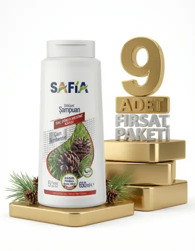 Safia Saç Dökülmesine Karşı Şampuan 9x650 Ml - Safia