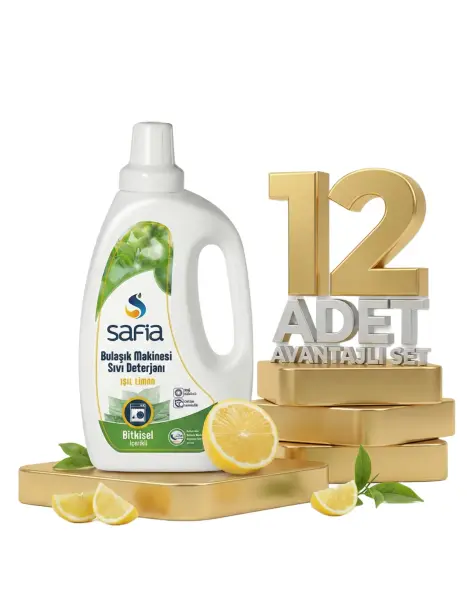 Safia Sıvı Bulaşık Makine Deterjanı 12x1 Lt - 1