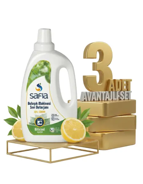 Safia Sıvı Bulaşık Makine Deterjanı 3x1 Lt - 1