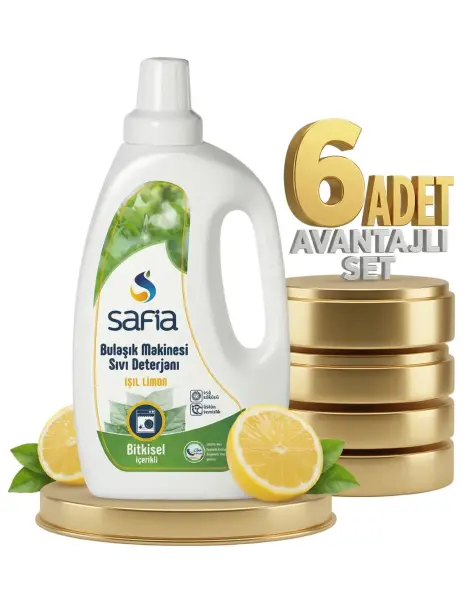 Safia Sıvı Bulaşık Makine Deterjanı 6x1 Lt - 1