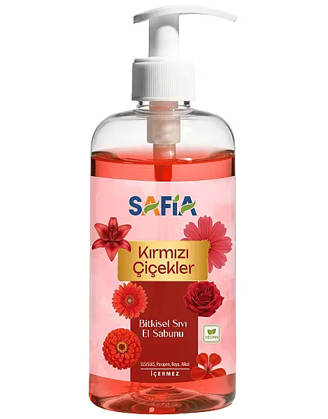 Safia Sıvı El Sabunu Kırmızı Çiçekler 750 Ml - 1