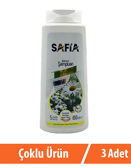 Safia Tüm Saçlar Şampuan 3x650 Ml - 1