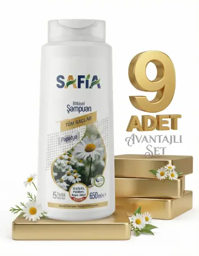 Safia Tüm Saçlar Şampuan 9x650 Ml - Safia