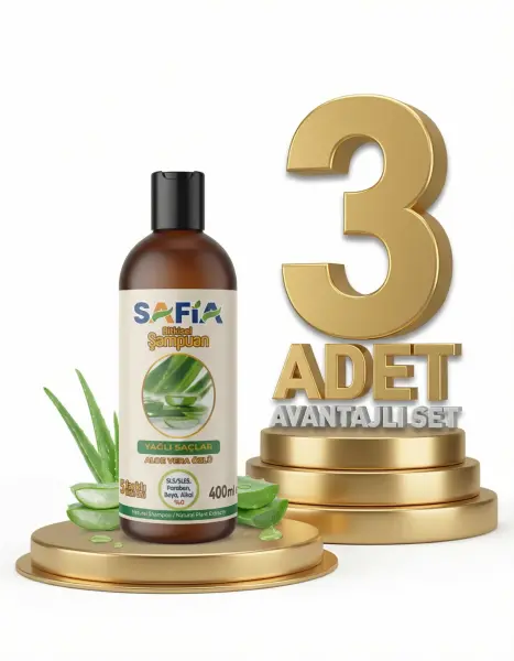 Safia Yağlı Saçlar İçin Şampuan 3x400 Ml - 1