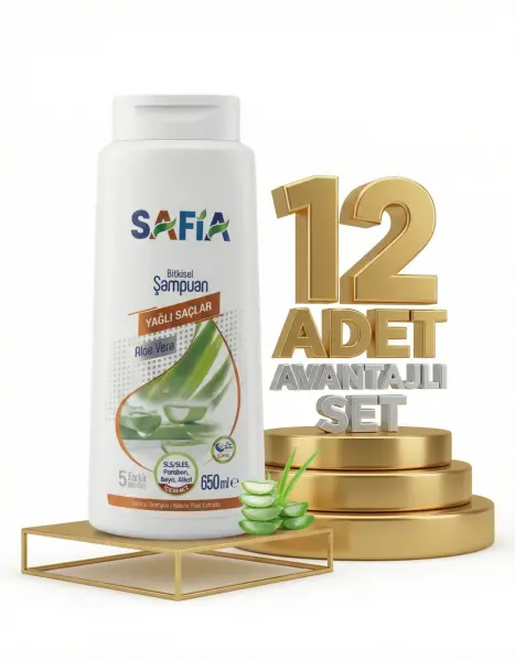 Safia Yağlı Saçlar Şampuan 12x650 Ml - 1