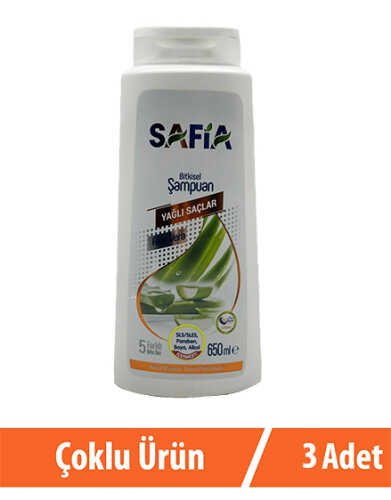 Safia Yağlı Saçlar Şampuan 3x650 Ml - 1